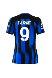 Inter Milan Marcus Thuram #9 Jalkapallovaatteet Naisten Kotipaita 2023-24 Lyhythihainen